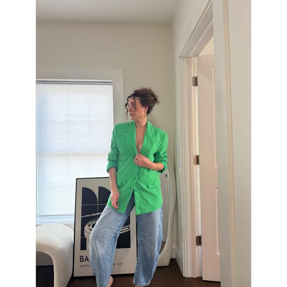 FARM Rio Oversized Blazer — Bright Green (S) - Picture 1 of 5
